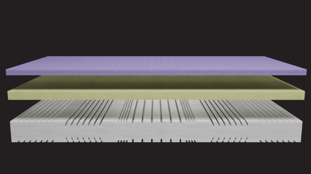 Trzy warstwy pianek